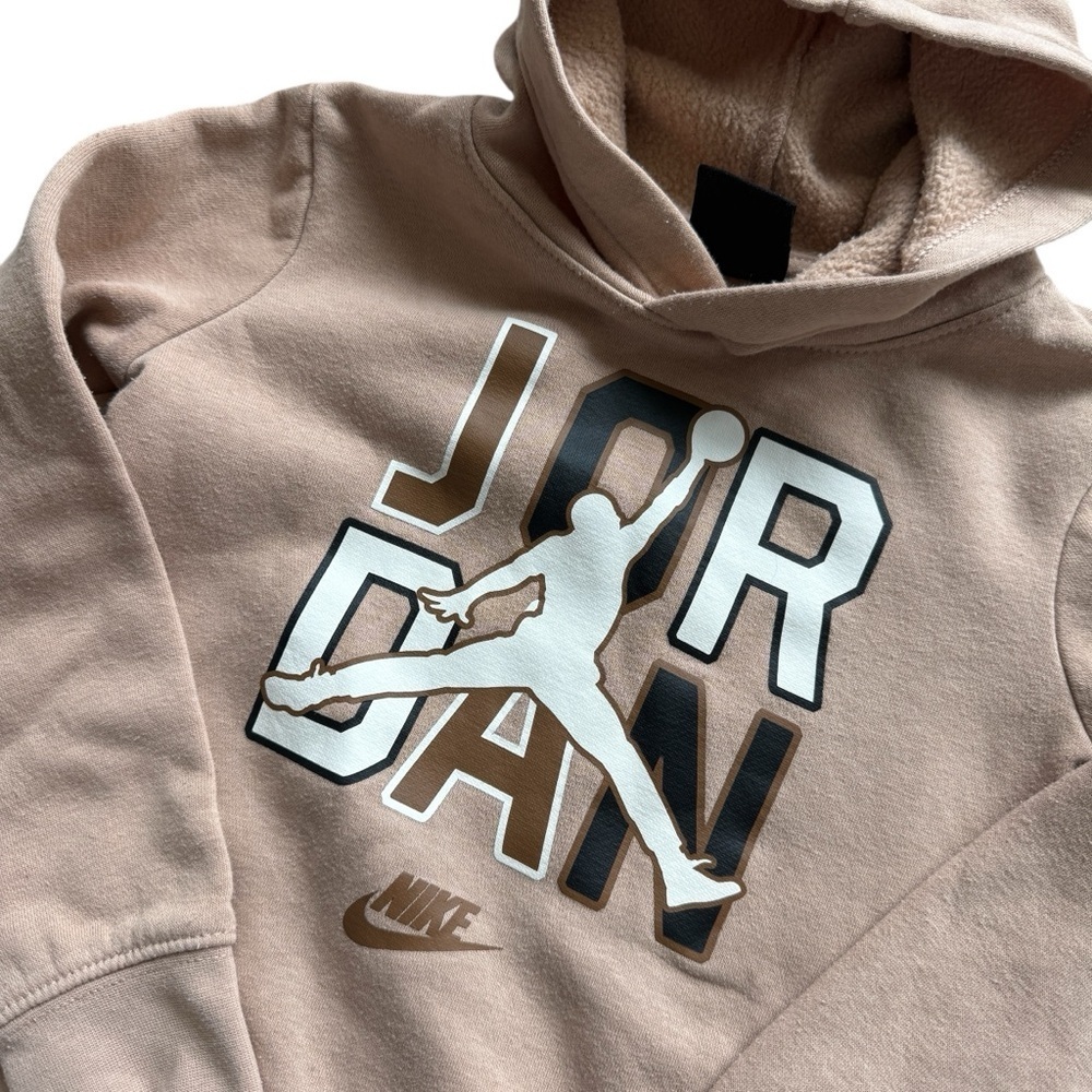NIKE Air Jordan Kids Hoodie & Jogger Set Multicolor Fleece Pullover Size 4 Cozy - Picture 2 of 9